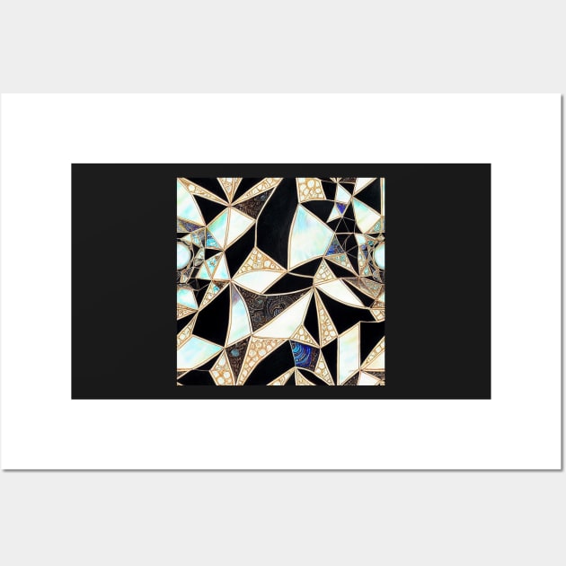 Wild Mosaic with Mother of Pearl Inlay Wall Art by JediNeil